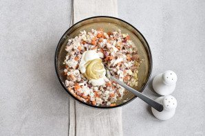 Салат из сайры консервированной