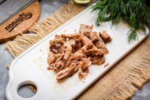 Салат с рукколой и индейкой