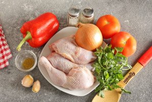 Чахохбили из курицы с болгарским перцем