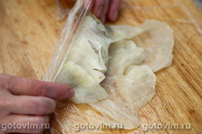 Пирог из голубцов с пшеничной кашей, грибами и овощами 