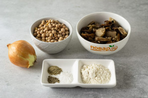 Котлеты из нута с грибами