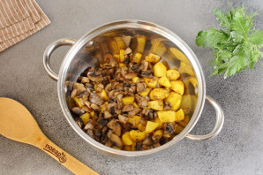 Грибной суп с нутом