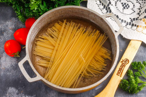 Спагетти с творожным сыром