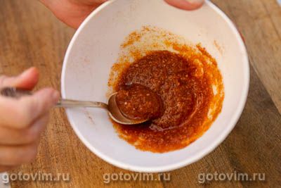 Курица в двойном маринаде, запеченная духовке