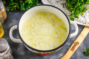 Молочный суп с капустой