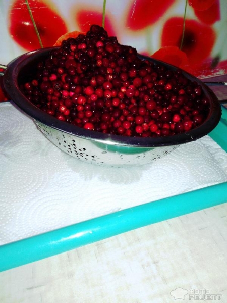 Рецепт: Брусника, протертая с сахаром - Свежая брусника без варки на зиму Рецепт: Брусника, протертая с сахаром - Свежая брусника без варки на зиму