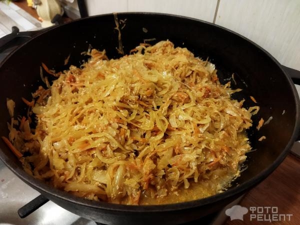 Рецепт: Капуста тушеная с овощами - и молоком и копчённой паприкой Рецепт: Капуста тушеная с овощами - и молоком и копчённой паприкой