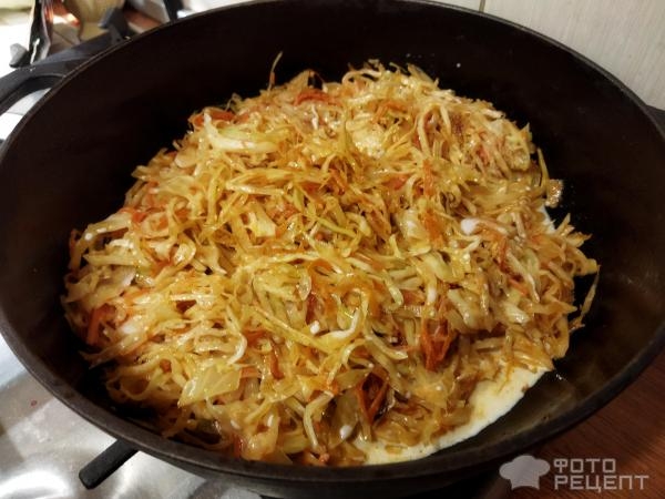 Рецепт: Капуста тушеная с овощами - и молоком и копчённой паприкой Рецепт: Капуста тушеная с овощами - и молоком и копчённой паприкой