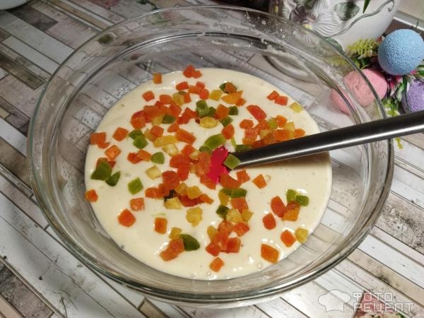 Рецепт: Кулич на кефире - с цукатами, без дрожжей, готовимся к Пасхе, просто и быстро