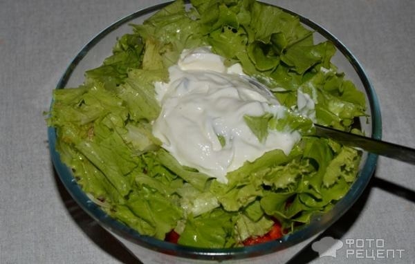 Рецепт: Овощной салат "Славянский" - лёгкий и вкусный