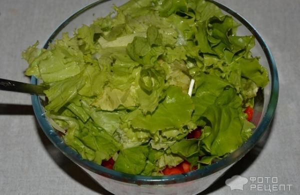 Рецепт: Овощной салат "Славянский" - лёгкий и вкусный