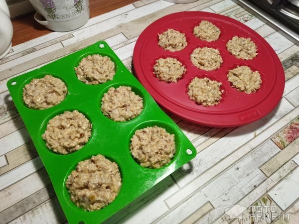 Рецепт: Овсяные кексы - с яблочным повидлом, когда нет куриных яиц, сахара и муки