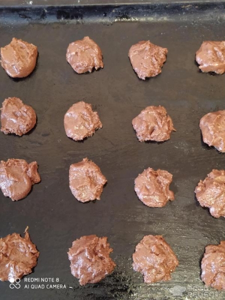 Рецепт: Печенье шоколадное - За 7 минут!