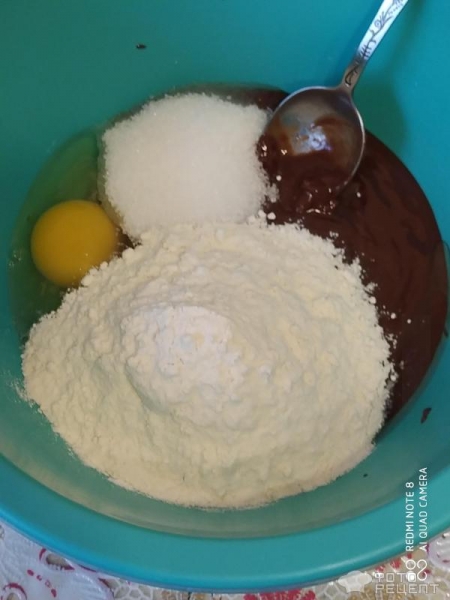 Рецепт: Печенье шоколадное - За 7 минут!