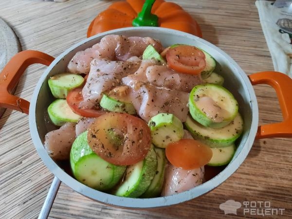 Рецепт: Запеченная в рукаве курица с овощами - ПП-рецепт, всего 3 ингредиента