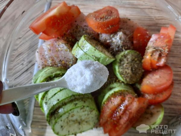 Рецепт: Запеченная в рукаве курица с овощами - ПП-рецепт, всего 3 ингредиента