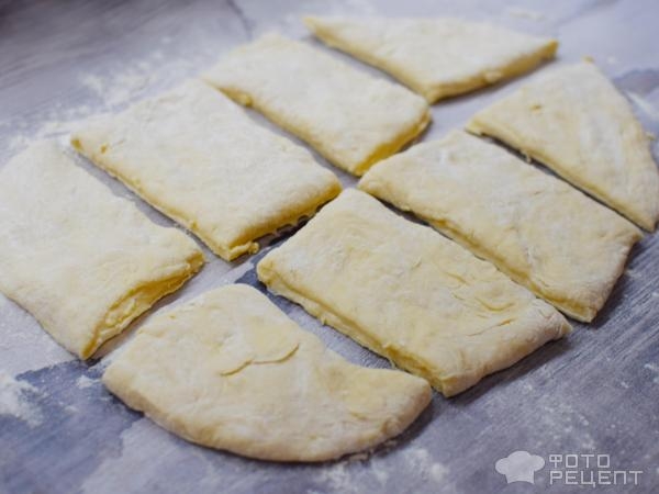 Рецепт: Жареные пирожки с картофелем - "Лапти" на сковороде. Вкусно и сытно!