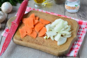 Курица с грибами в фольге