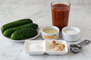 Огурцы в томате на зиму Огурцы в томате на зиму