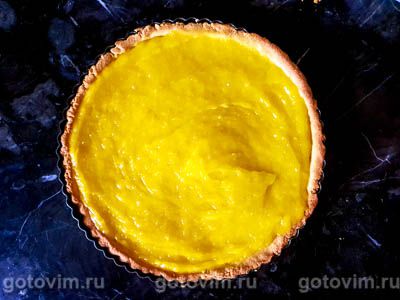 Французский песочный пирог с заварным лимонным кремом (tarte au citron)