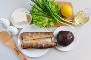 Салат с копчёной рыбой