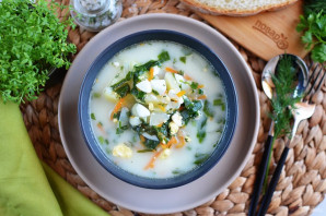 Суп из шпината с сыром Суп из шпината с сыром