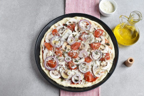 Пицца с шампиньонами