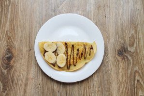 Блины с нутеллой и бананом