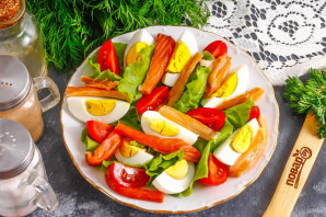 Салат из брюшек семги