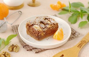 Шоколадный пирог с мандаринами Шоколадный пирог с мандаринами
