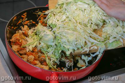 Капуста с мясом, тушенная со сметаной Капуста с мясом, тушенная со сметаной