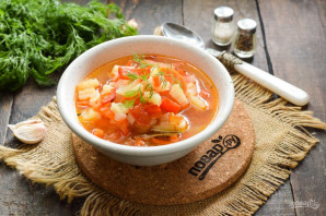 Суп с помидорами и болгарским перцем