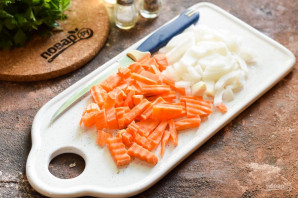 Куриная печень с брокколи