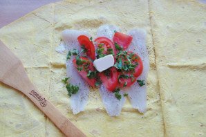 Судак запеченный в лаваше