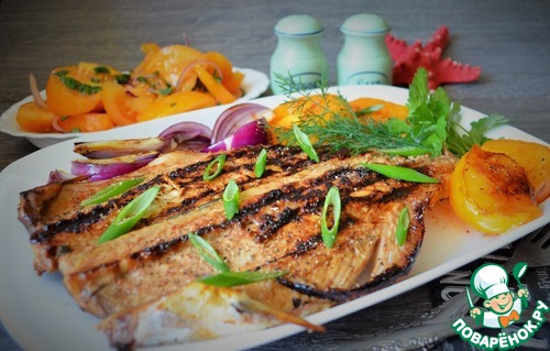 Медовая скумбрия-гриль