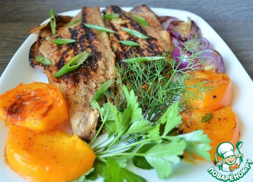 Медовая скумбрия-гриль