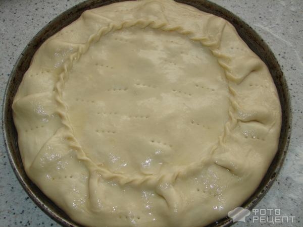 Рецепт: Бездрожжевой пирог с яблоками - На сметане