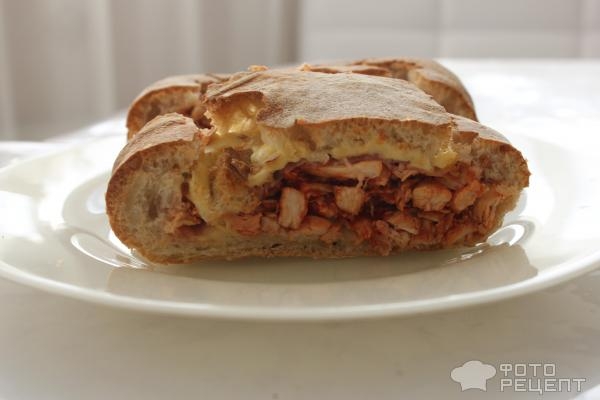 Рецепт: Чиабатта с начинкой - с беконом и сыром