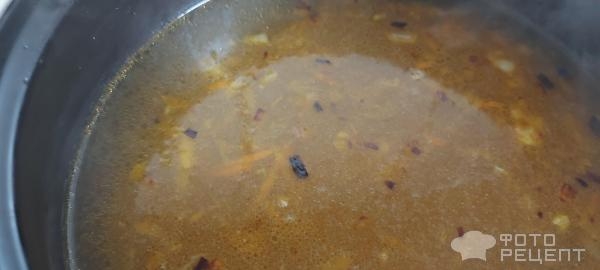 Рецепт: Фасолевый суп на курином бульоне - с консервированной фасолью в томате Рецепт: Фасолевый суп на курином бульоне - с консервированной фасолью в томате