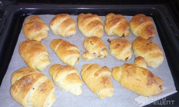 Рецепт: Круассаны с корицей - ... и курагой, воздушные и вкусные ...