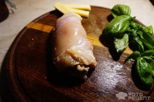 Рецепт: Окорочка во французском стиле с булгуром - с вялеными помидорами, моцареллой и базиликом Рецепт: Окорочка во французском стиле с булгуром - с вялеными помидорами, моцареллой и базиликом