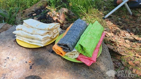 Рецепт: Рулеты из лаваша с начинкой - шаурма на мангале или "если надоел шашлык"