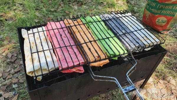 Рецепт: Рулеты из лаваша с начинкой - шаурма на мангале или "если надоел шашлык"