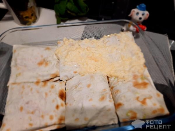 Рецепт: Рыба запеченная в лаваше - Шпинат, филе хека , лаваш!