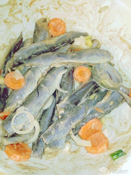 Рецепт: Рыба запеченная в рукаве - Путассу с рукколой в рукаве запеченная