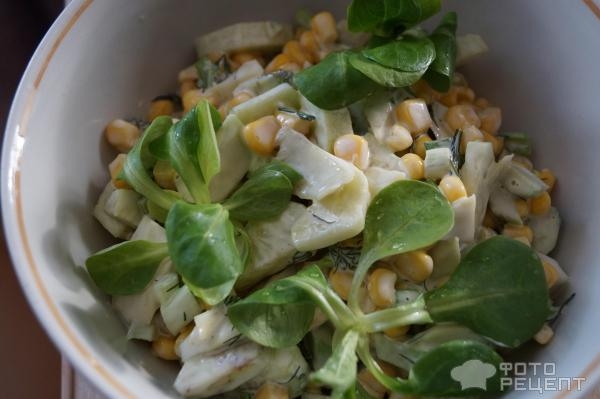 Рецепт: Салат с кукурузой - И с любимым авокадо.