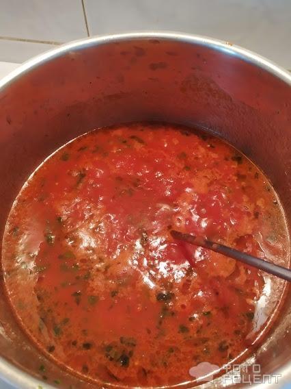 Рецепт: Тефтельки с мятой - в томатном соусе