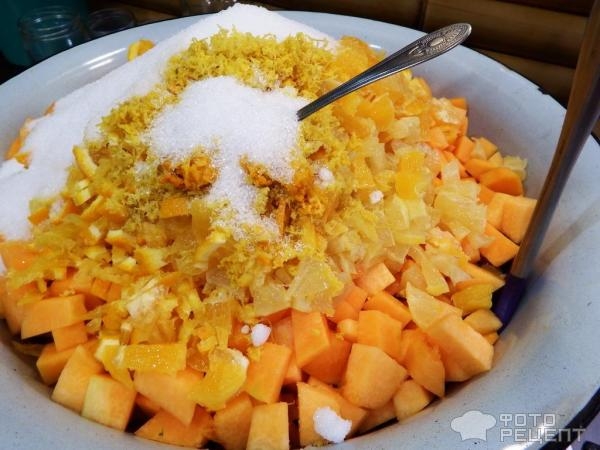 Рецепт: Варенье из тыквы - для пирогов и просто к чаю, тыква как манго