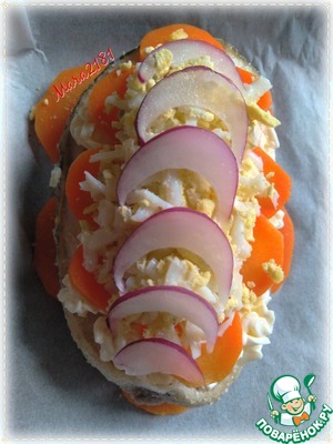 Запечённый стейк трески с морковью