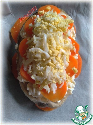 Запечённый стейк трески с морковью